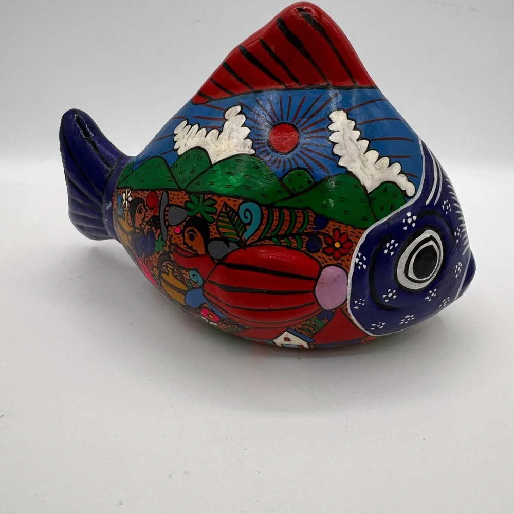 Colorful Ceramic Fish Decor